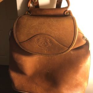 Vintage Leather Backpack, Pre-owned